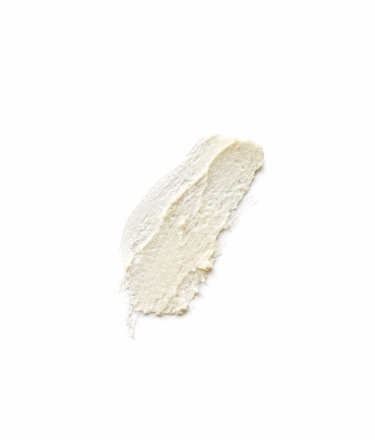 Swatch of tallow on white background